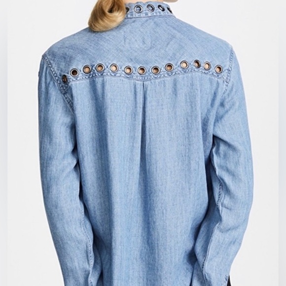 Rails Clayton Chambray Classic Denim Shirt Size: XS - Picture 3 of 10